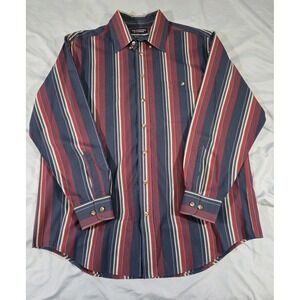 Roundtree and Yorke Mens Dress Shirt Wrinkle Free Large